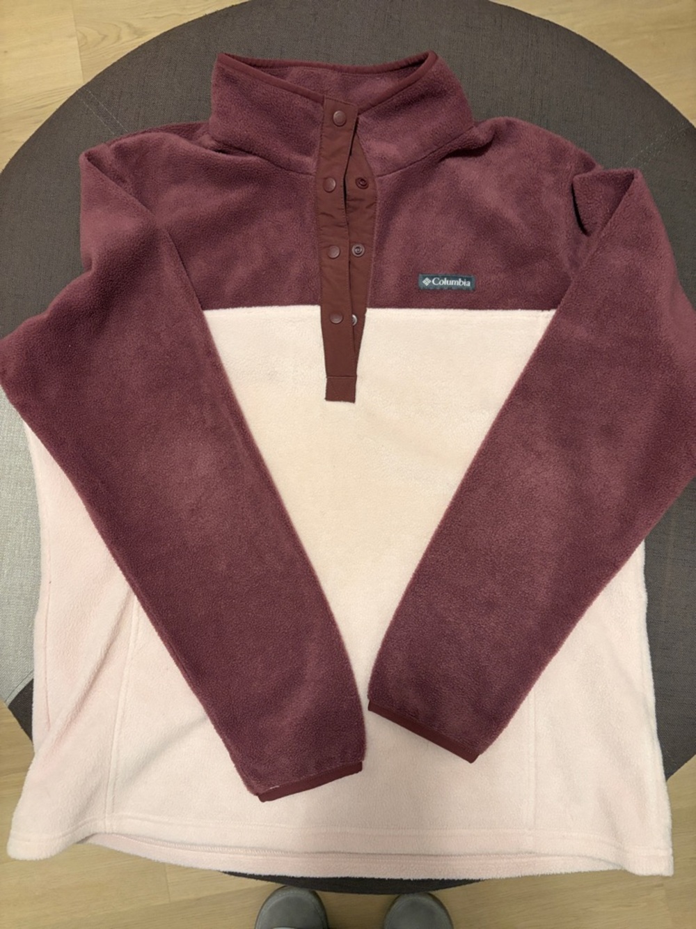 Columbia Two-Tone Fleece Pullover - Mauve & Blush